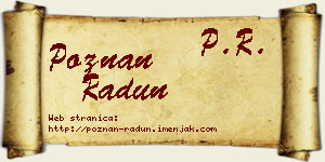 Poznan Radun vizit kartica